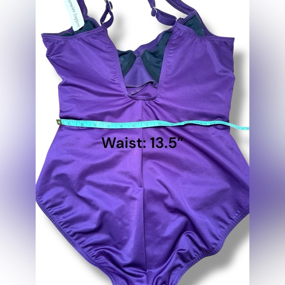 NWT SZ 16 Miraclesuit Plum Must Have Sanibel Ruched One Piece Swimsuit - Picture 8 of 11